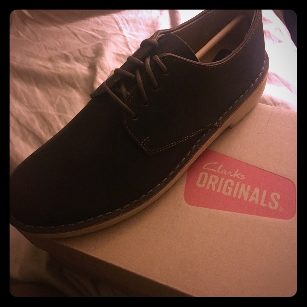 NIB Clarks Desert London Shoes size 9 Dark Brown